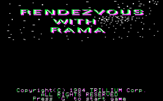 Rendezvous With Rama Title Screen